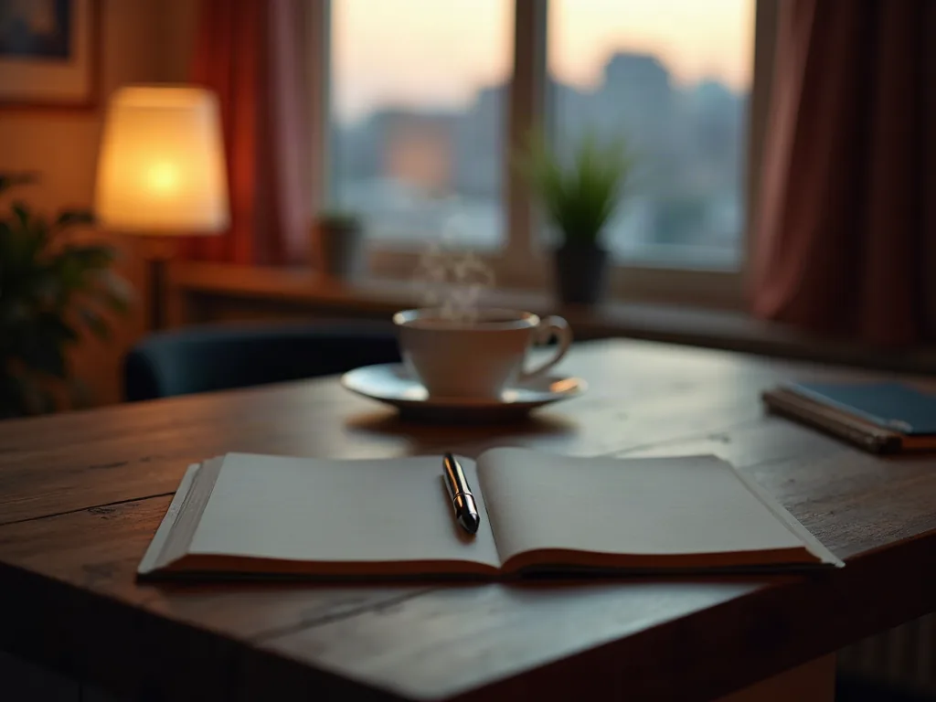 22h11 signification : pourquoi vous la voyez et ce qu'elle révèle de vous Carnet ouvert et tasse de thé pour noter ses ressentis le soir